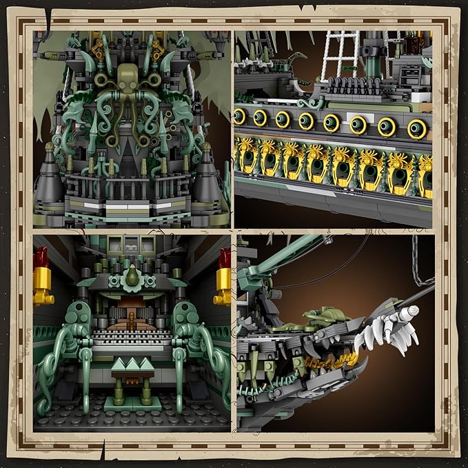 JMBricklayer Pirate Ship Building Set for Adults - Ghost Ship Flying Dutchman Model 5865 Pieces