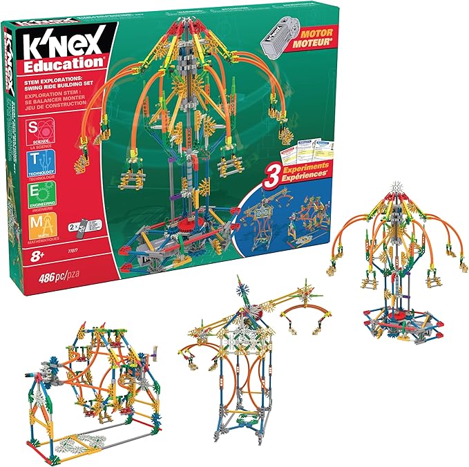 K'NEX Education - STEM Explorations: Swing Ride Building Set‚ 2 Pieces STEM Learning‚ Ages 8+