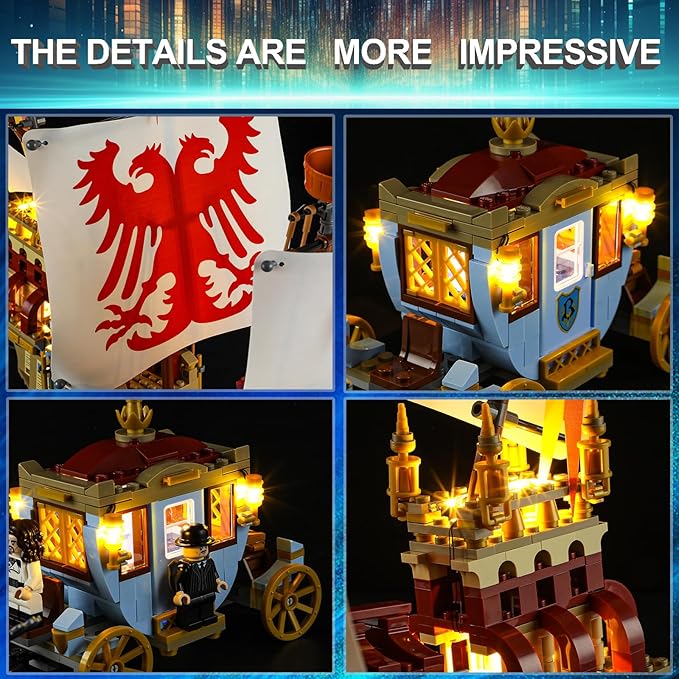 LED Light Kit for Lego 76440 Triwizard Tournament:The Arrival Set Compatible with Lego 76440 Building Blocks Model(Not Include Blocks Set)