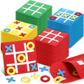 Yilloog 100 Pack Tic Tac Toe Mini Board Games Toys Bulk for Kids Tic Tac Toe Felt Board Game Birthday Party Favors Goodie Bag Stuffers for Classroom Prizes Back to School Gift 4.8''×4.8''