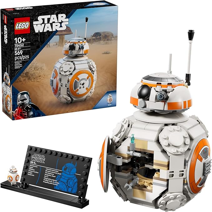 LEGO Star Wars BB-8 Astromech Droid Building Toy for Boys &amp Girls - Play &amp Display Building Kit W/Spinning Head Action &amp Burner Arm for Kids &amp Fans Ages 10+ - Gift Idea for Birthdays