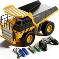 Remote Control Dump Truck for Boys Adults Metal Rc Dump Truck with 1*Rechargeable Battery and 2*AA Battery 9-Channel Construction Vehicle STEM Gift for Kids Birthday or Christmas