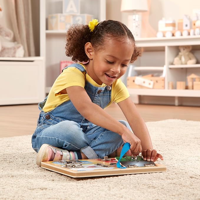 Melissa &amp Doug Locks and Latches Board Wooden Educational Toy