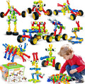 Kids STEM Building Toys for 3 4 5 6 7 8+ Year Old Boy Girl Birthday Gift 186 Pcs Preschool Classroom Learning Activities Fine Motor Skills Building Blocks Ages 4-8 6-8 8-12 Engineering Creative Game