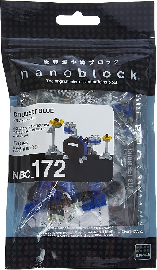 nanoblock - Instruments - Drum Set Blue (First Version) Collection Series Building Kit