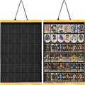 36 Cards Display Case - 35PT Graded Sports Card Frame - with PVC Protection &amp Clear View for Baseball Football Basketball Trading Card Wall Display Natural