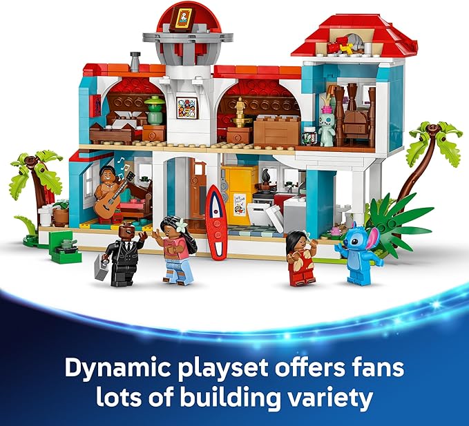 LEGO Disney Lilo and Stitch Beach House Toy - Building Playset for Kids Girls and Boys Ages 9+ - Includes 5 Minifigures - Disney Gift Idea for Fans of Lilo &amp Stitch Movie - 43268