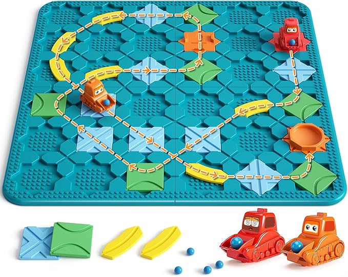 Kids Board Games Learning Toys STEM Educational Logic Kits with 200+ Challenges &amp 4 Difficulty Levels Brain Puzzles Maze Games for Boys Girls Ages 3-10 Birthday Gifts