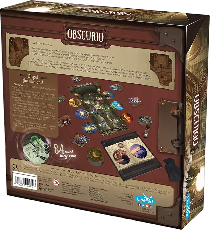 Obscurio Board Game - Navigate The Sorcerer's Library in This Intriguing Game! Cooperative Game for Kids and Adults Ages 10+ 2-8 Players 45 Minute Playtime Made by Libellud