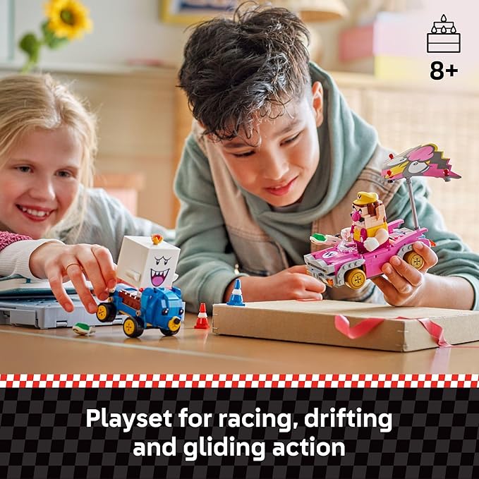 LEGO Super Mario: Mario Kart – Wario &amp King Boo Building Toy for Kids - Buildable Car Toys W/Drifting Action for Boys &amp Girls Ages 8+ - Pretend Play Gift Idea for Birthdays &amp Any Gaming F