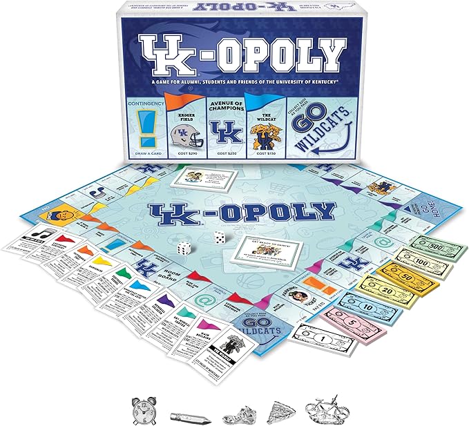 Late for the Sky University-Themed Opoly Board Game 2-6 Players Family Party Strategy Tokens &amp Campus Locations Gift for Students Alumni and Fans