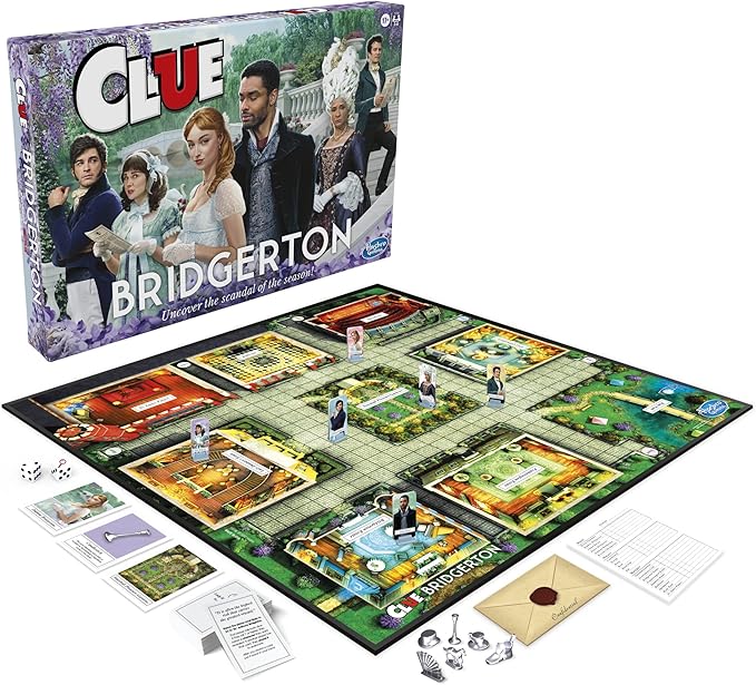 Hasbro Gaming Clue: Bridgerton Edition-BoardGame for Ages 17+Game for Bridgerton Fans for 3-6 Players Inspired by Shondaland's Original Series on Netflix