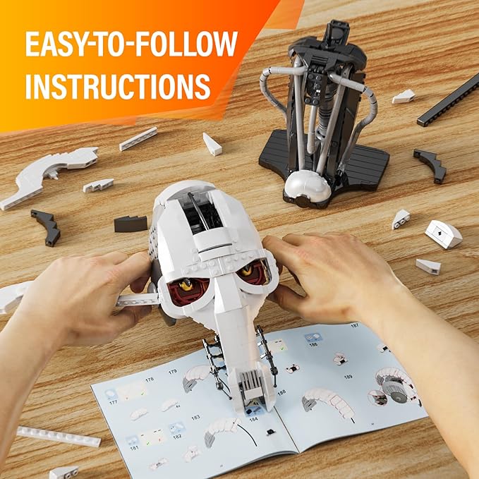 General Grievous Helmet Compatible with Lego Head Building Blocks Set Collection for Adults or Boys Gift Idea (710PCS)