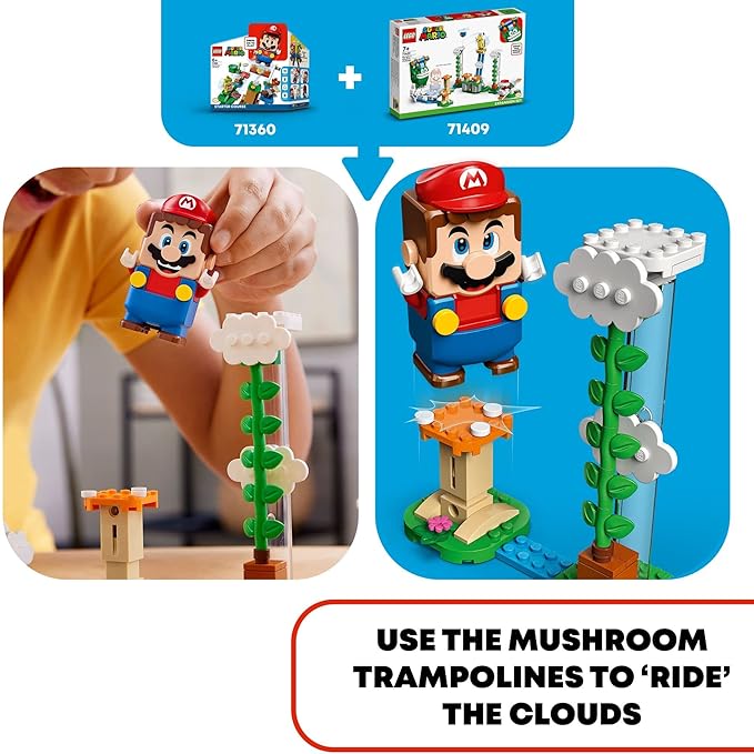 LEGO Super Mario Big Spike’s Cloudtop Challenge Expansion Set 71409 Collectible Toy for Kids with 3 Figures Including Boomerang Bro and Piranha Plant