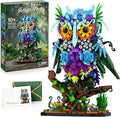 JOJO&ampPeach Floral Owl Toy Building Sets for Girls MOC Flower &amp Animal Collectible Home Decor and Office Art Christmas Birthday Gifts Toys for Women Adults and Teens Age 8 10 12 14+ (1193 Pie