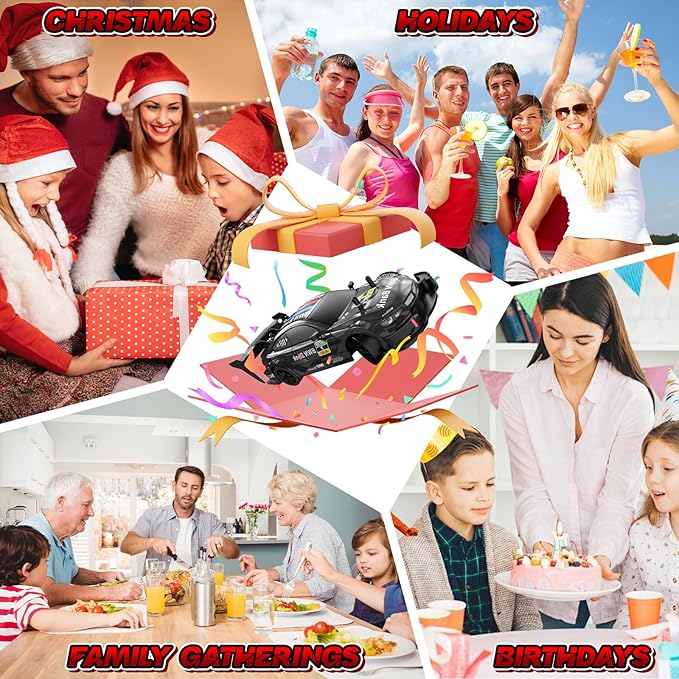 RC Drift Car 1/20 Scale 2.4GHz 4WD Remote Control Car with Led Lights 22KM/H High Speed Rechargeable Batteries Racing Sport Cars RC Cars for Kids Boys Girls Adults Gifts Birthday Christmas