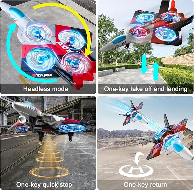 4DRC V39 RC Plane with Camera for Adults Kids RC Airplane Fighter Jet 2.4GHz RTF Glider Aircraft Plane ToysWaypoint FunctionsAltitude Hold Gesture Selfie3D Flips2 BatteriesRed