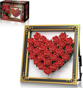 Red Rose Building Set Compatible with Lego Flowers Bouquet Botanical Collection Wall &amp Table Art Decor for Lover Adults Girls -1871PCS
