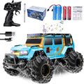 1:14 RC Police Car Waterproof Amphibious Remote Control Police Car for Kids with Siren Lights Boys Girls Age 6 7 8 9 10 11 12 Gift Present Toy(Blue)