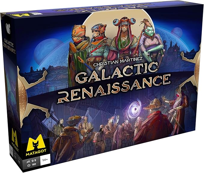 Galactic Renaissance Board Game - Immersive Sci-Fi Strategy Explore and Conquer Planets Ages 14+ 2-4 Players 90 Min Political Intrigue Space Adventure