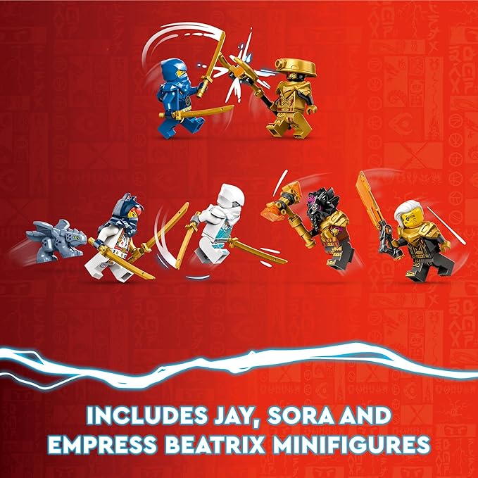 LEGO NINJAGO Elemental Dragon vs. The Empress Mech 71796 Building Toy Set Features a Dragon Mech Ninja Flyer and 6 Minifigures Gift for Boys and Girls Ages 9+ Who Love Ninja Warriors