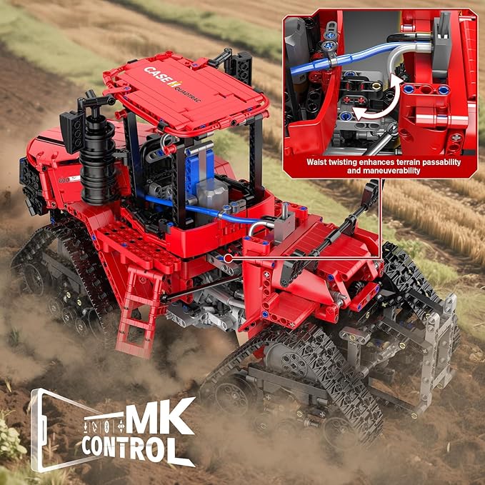 Mould King 18020 Technik Crawler Tractor Building Sets APP Programmable Construction Large Vehicle Model Set Tracked Tractor Building Kits Gift Toy for 14+ Adult/Teens/Enthusiasts(1769 Pcs)