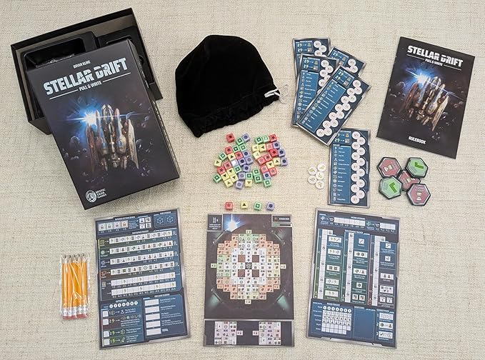 Stellar Drift: Pull &amp Write Board Game