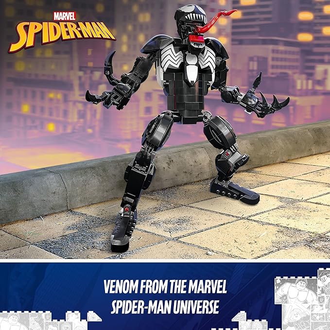 LEGO Marvel Venom Figure 76230 Fully Articulated Super Villain Action Toy Spider-Man Universe Collectible Set Alien Toys for Boys and Girls