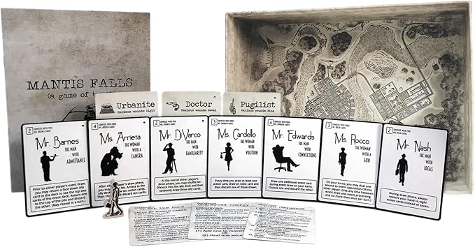 Mantis Falls Board Game – Deep Strategy Hidden Traitor Game for 2–3 Players Psychological Deduction &amp Betrayal 60–90 Minutes Ages 14+ Premium Card Quality Plastic-Free Components