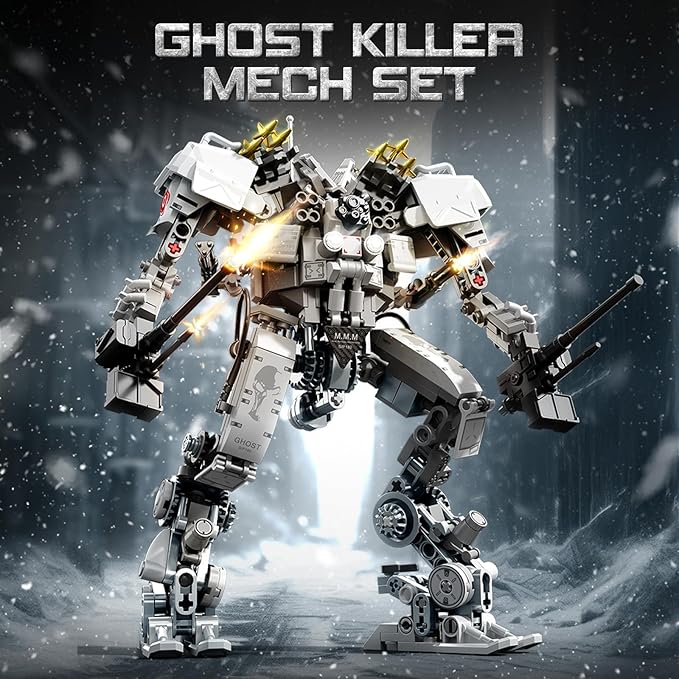 HIGH GODO Ghost Killer Mech Robot Transforming Building Blocks Set for Adults City Warrior Justice Hero Soldier Mech Model Building Kit Cool Creative Robots Toys Gift for Teens 466 Pieces