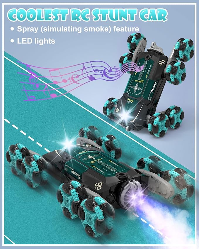 ATHLERIA 8WD Gesture Sensing Rc Stunt Car Toys for Ages 8-13Hand Remote Control Cars-Double Sided 360°RotatingCoolest Christmas Birthday Gifts Ideas for Boys Girls Kids Teens 8 9 10 11 12+ Year