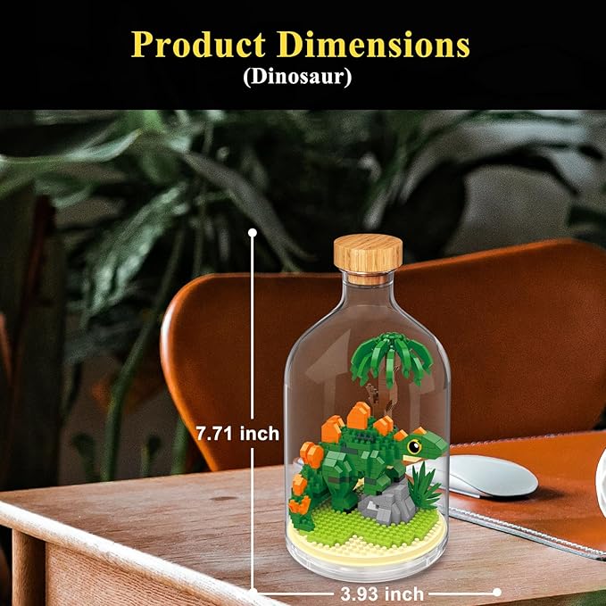Creative Dinosaur Toy Building SetAdult Mini Animal Friend SetParty Favors Gift for FriendOffice Home Decor Dinosaur Building Block KitNew Year Valentines Easter Birthday Gift for Family