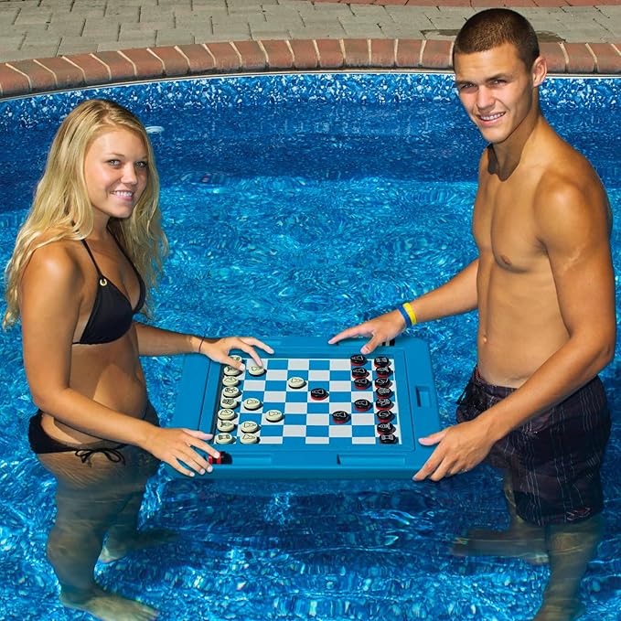 Swimline Floating Multi-Game Gameboard For 2-4 Players  Blue