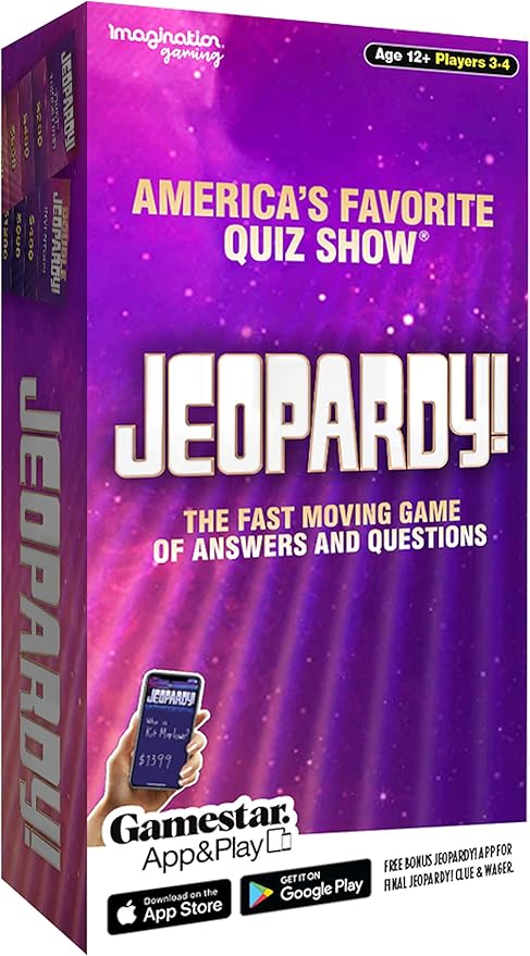 Imagination Gaming Jeopardy! The Fast-Moving Game of Questions and Answers Play at Home with Friends Family Remote Home Entertainment Get Excited and Fired Up