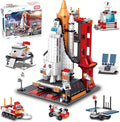 Space Exploration Shuttle Toys for 8-12 and 8-14 Years Boys Kids 1008pcs 7 Models Aerospace Building Set with Heavy Transport Rocket and Launcher Educational Construction Toy
