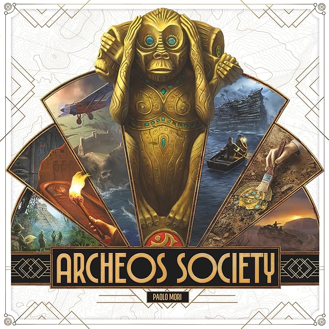Asmodee Archeos Society Board Game - Archeology Themed Strategy Game Thrilling Exploration &amp Adventure for Kids &amp Adults Ages 12+ 2-6 Players 60 Minute Playtime