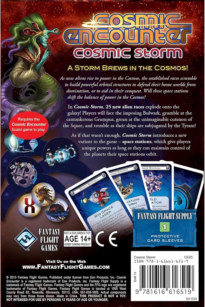 Cosmic Storm Board Game EXPANSION - Classic Strategy Game of Intergalactic Conquest for Kids and Adults Ages 14+ 3-5 Players 1-2 Hour Playtime Made by Fantasy Flight Games