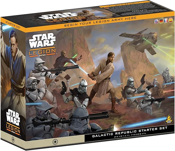 Asmodee Star Wars Legion Galactic Republic Starter Set - Tabletop Miniatures Game Strategy Game for Kids and Adults Ages 14+ 2 Players 90 Min Playtime