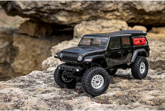 Axial RC Truck SCX24 Jeep Gladiator 4 Wheel Drive Rock Crawler Brushed RTR (Nothing Needed to Complete Ready-to-Run) Black AXI00005V2T5 Remote Control Car RC Car RC Crawler