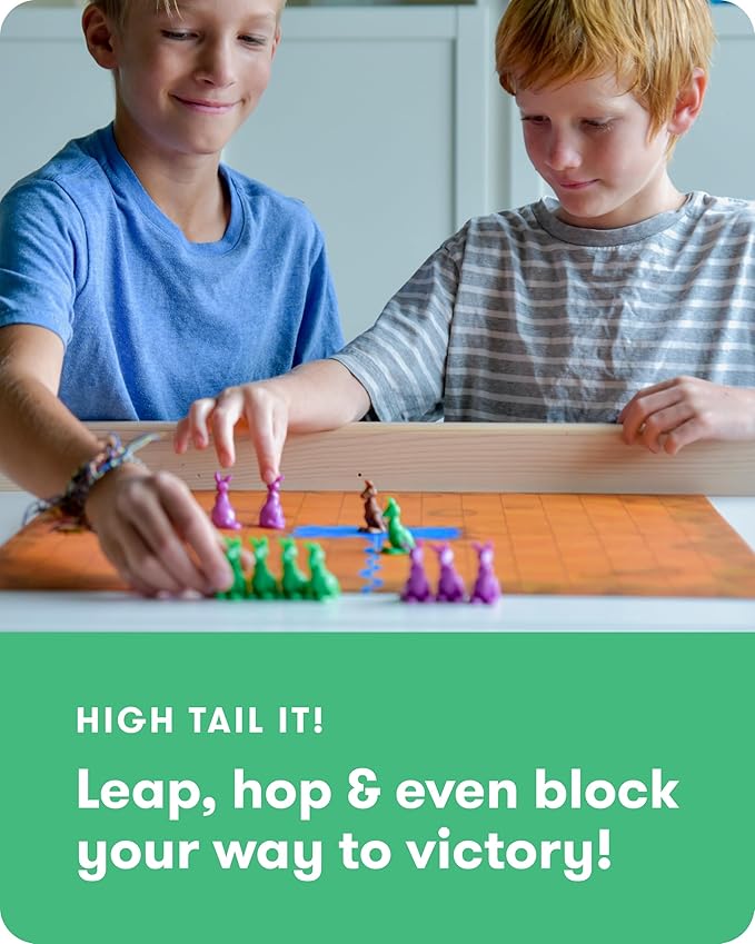 SimplyFun High Tail It Strategy Board Game - Kangaroo Jumping Game for Kids and Families - Ages 10+ 2-4 Players