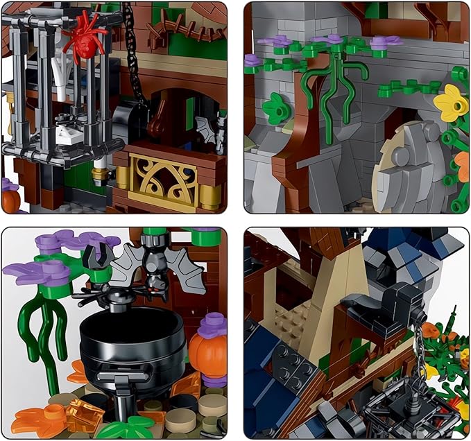 General Jim's The Witch House Modular Halloween Spooky City Building Block Set - 1964 Pieces