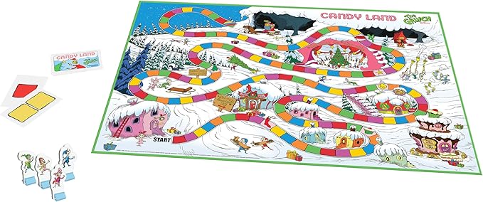 Candy Land: The Grinch Board Game Play as Who-Ville Characters and Race to Mt. Crumpit Classic Preschool Game for Kids and Families Ages 5+ 2-4 Players Officially Licensed Dr. Seuss Merchandise