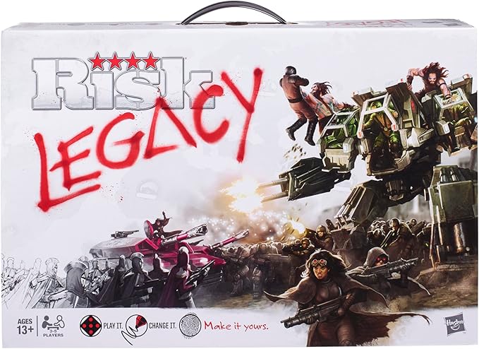 Hasbro Gaming Avalon Hill Risk Legacy Strategy Tabletop Game Immersive Narrative Game Miniature Board Game for Ages 13 and Up for 3-5 Players