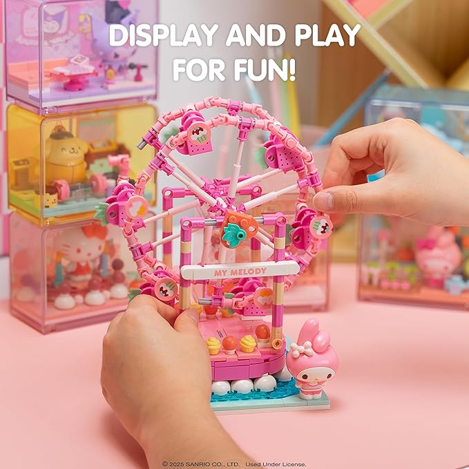 Hamee Sanrio Hello Kitty and Friends ‘Summer Wunderland’ Cute Water Theme Park Building Block Set Birthday Gift Party Favor Stress Relief Collectible Toy Compatible with Lego Block – My Melody