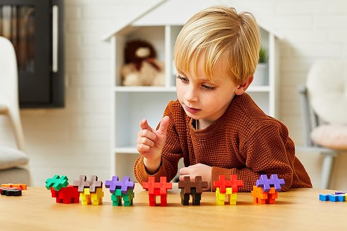 PLUS PLUS BIG - Open Play Set - 100 Piece - Basic Color Mix Construction Building Stem Toy Interlocking Large Puzzle Blocks for Toddlers and Preschool