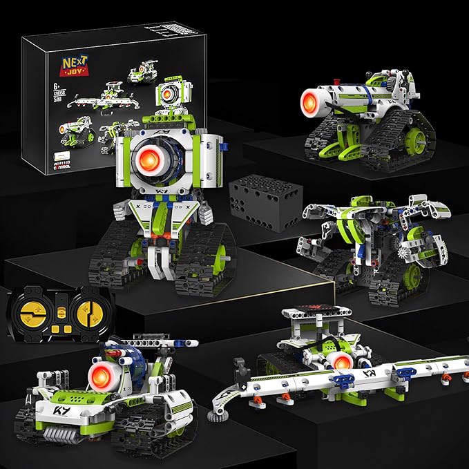 STEM Robot Building Kit Toys for Kids Ages 8-122025 New 5 In1 STEM Toys Robotics Set for Boys Girls337 Pcs Blocks App &amp Remote Control Robot Building Set Science Kit for Kids 8-12