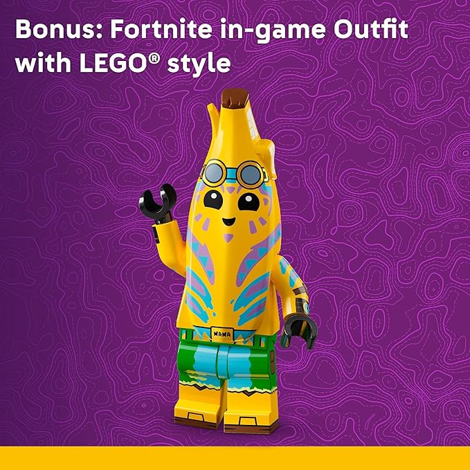 LEGO Fortnite Klombo Kids Toy - Fortnite Action Figure with Peely and Oro Minifigures - Pretend Play and Building Toy for Girls and Boys 10+ - Gift Idea for Birthdays and Gaming Fans - 77077