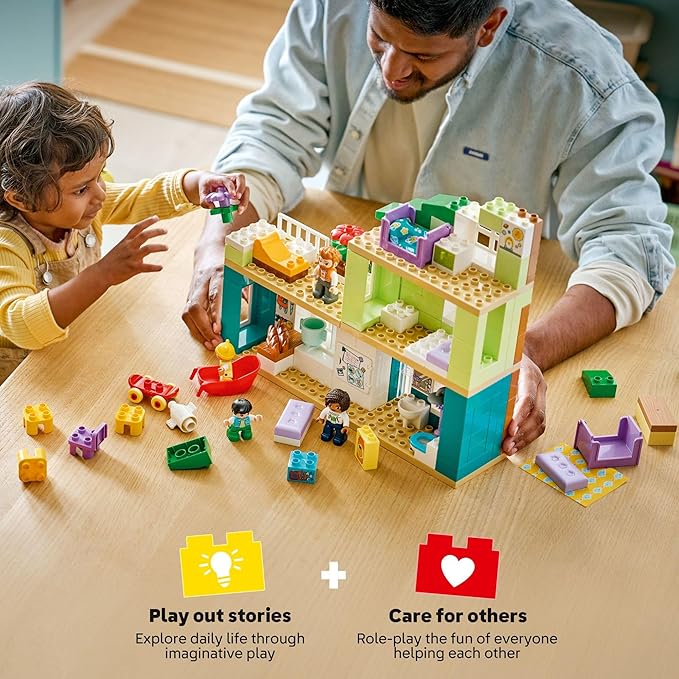LEGO DUPLO Town 3 in 1 Modern Family House with Figures Building Toy - Learning Play Set for Toddler Boys &amp Girls Ages 2+ - Fine Motor Skills Toys for Preschool - Gift for Birthdays - 10470