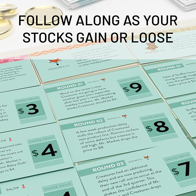 Stock Market Board Game | Fun &amp Educational Financial Literacy Game for Teens and Families | Learn Critical Financial Skills | Exciting Stock Market Simulation &amp Strategy Game