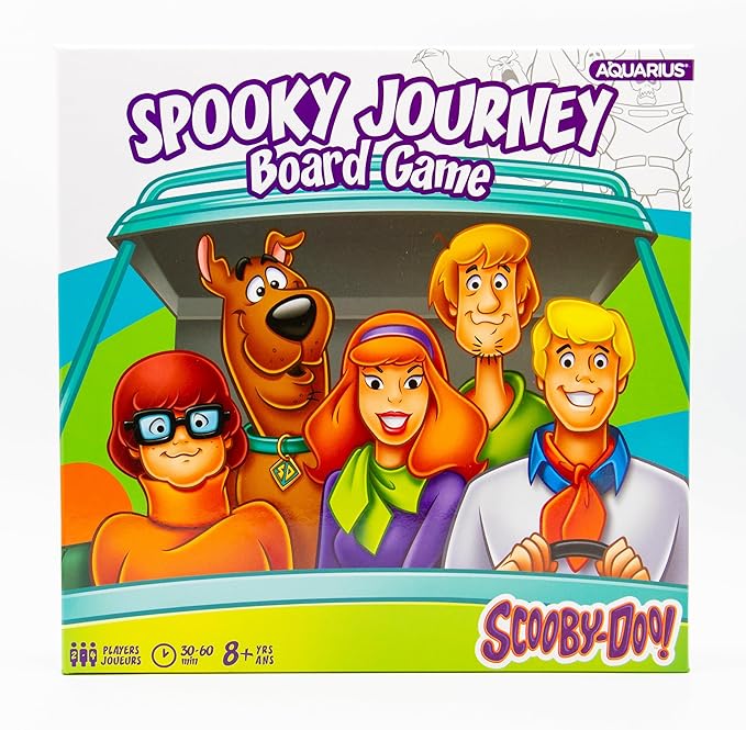 AQUARIUS Scooby-Doo Journey Board Game - Fun for Kids &amp Adults - Officially Licensed Scooby-Doo Merchandise &amp Collectibles (97018) Blue White Orange for 96 months